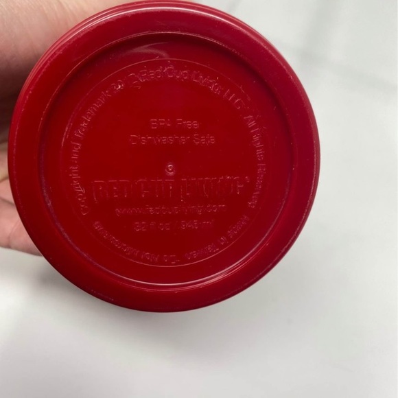 Ball wine glass red cup living plastic glass redneck white elephant lot of 3 - Picture 7 of 9